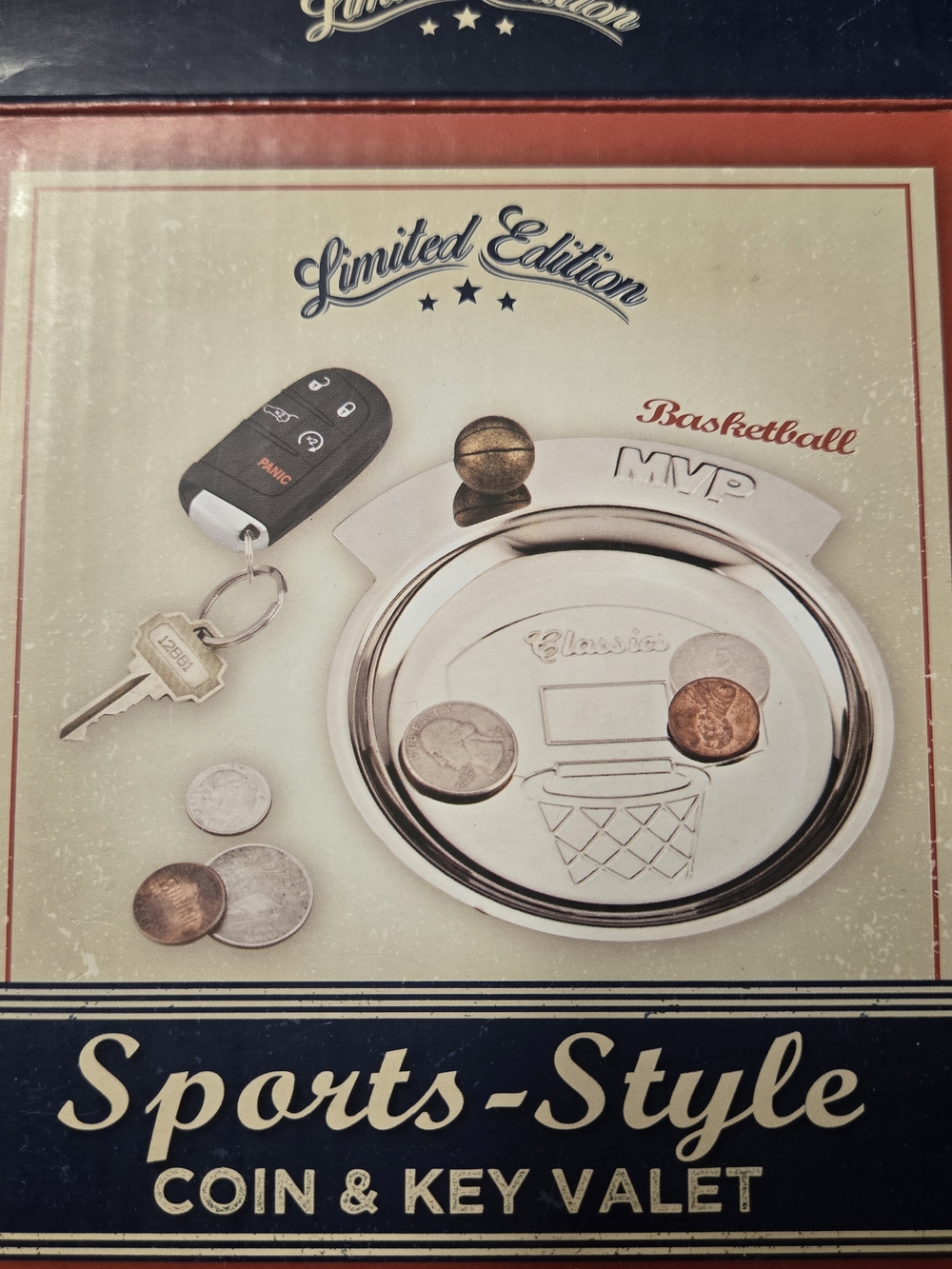 Limited Edition Sports-Style Coin & Key Valet - Silver